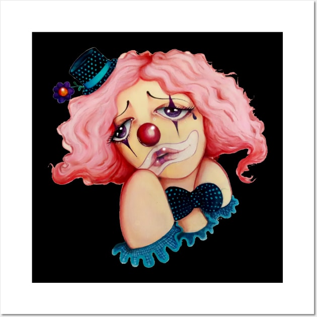 sad clown Wall Art by theprivategallery